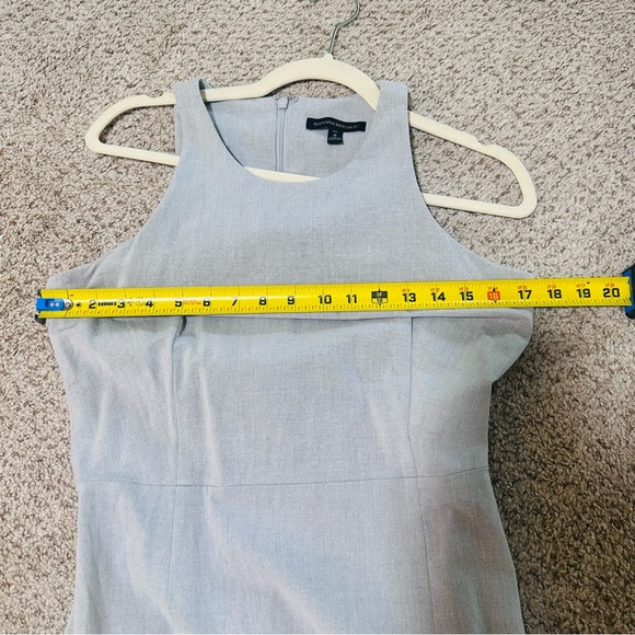 Banana Republic Bi-Stretch Midi Sheath Dress - Light Gray - Size 8 Tall - Picture 5 of 7